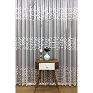 Tül Perde Yakamoz Desen Örme Tül Perde Salon, Yatak Odası, Mutfak Tülü, Pileli