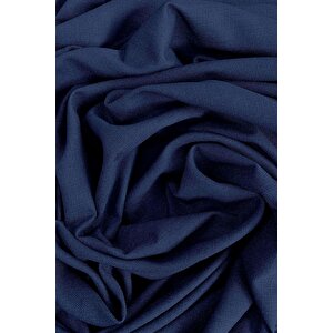 Nova Keten Fon Perde - İndigo Mavisi (sık Boru Pileli), Yeni Sezon - Tüm Odalara Uygun (tek Kanat) 50x100 cm
