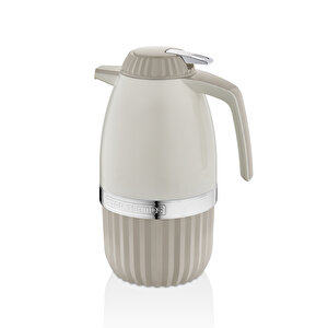 2 Litre Elegant Serisi Cam Termos - Bej | 12 saat sıcak ve 24 saat soğuk muhafaza Bej