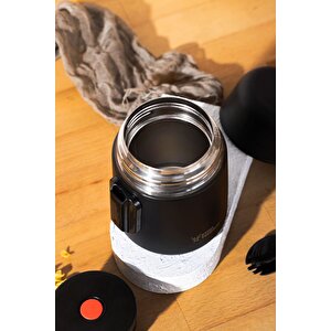 Thermbox 500 Ml Paslanmaz Çelik Yemek Termosu | Bebek Mama Ve Yemek Termosu - Krem Ekru