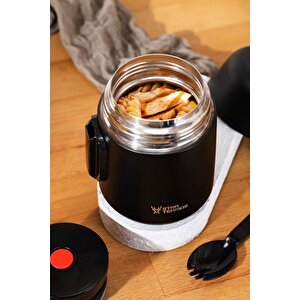 Thermbox 500 Ml Paslanmaz Çelik Yemek Termosu | Bebek Mama Ve Yemek Termosu - Krem Ekru