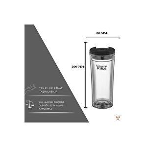 Star Mug 250 Ml Şefaf Seri ( Piknik Kamp Outdoor Ofis Otel Kafe Okul Kampüs ) 250 ml