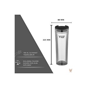 Star Mug 450 Ml Şefaf Seri ( Piknik Kamp Outdoor Ofis Otel Kafe Okul Kampüs )
