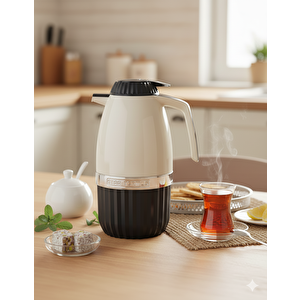 2 Litre Elegant Serisi Cam Termos - Siyah | 12 saat sıcak ve 24 saat soğuk muhafaza
