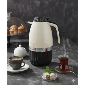 2 Litre Elegant Serisi Cam Termos - Siyah | 12 saat sıcak ve 24 saat soğuk muhafaza