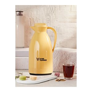 Morepse Serisi 1.5 Litre Cam Termos Sarı Sth-6165