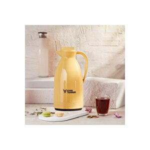 Morepse Serisi 1.5 Litre Cam Termos Sarı Sth-6165