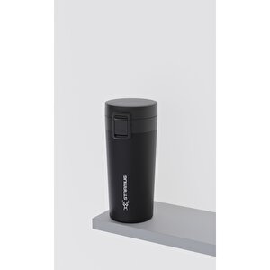 Locksip 380 Ml / 13 Oz Çelik Termos - Siyah Siyah