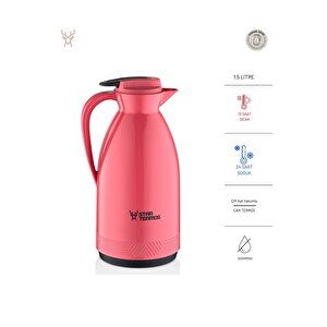 Morepse Serisi 1.5 Litre Cam Termos - Pembe