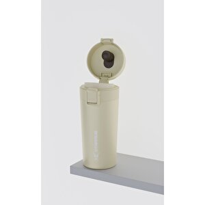 Locksip 380 Ml / 13 Oz Çelik Termos - Krem Bej