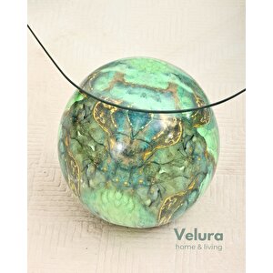 Küre Orta Sehpa - Jungle - Üçgen - Şeffaf Cam