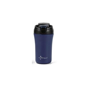 400 Ml  Mug Termos  Çift İçmeli  Bardak Ve Pipetli Lacivert