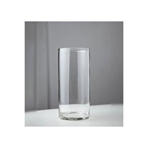 Silindir Cam Vazo Dekoratif El İmalati Orta 29x14 Cm