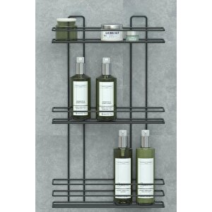 3 Katlı Banyo Rafı Duş Şampuanlık Düzenleyici Organizer Yapışkanlı 48*25*10 Cm