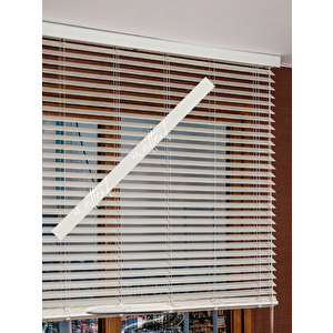 Krem 50 Mm Ahşap Görünümlü Jaluzi Perde 190x250 cm
