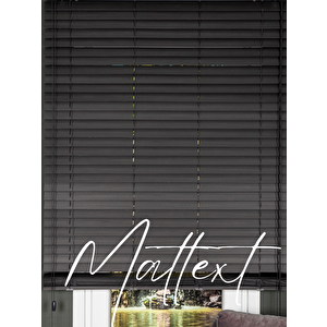 Antrasit 50 Mm Ahşap Görünümlü Jaluzi Perde 150x170 cm