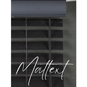 Antrasit 50 Mm Ahşap Görünümlü Jaluzi Perde 150x170 cm