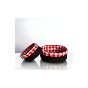 2 Li Astarlı Sepet Organizer Siyah Renk 24 Ve 28 Cm Ölçülerinde