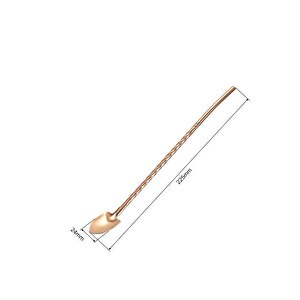 Paslanmaz Çelik Kaşık Pipet Içecekler İçin 6 Adet Yeniden Kullanılabilir Pipet Kaşık Kürek Şekilli