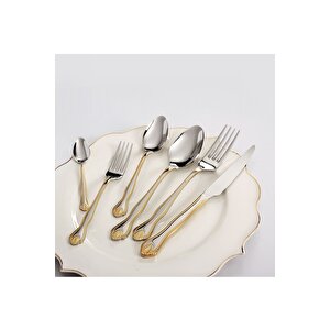 Diana 36 Parça Kaşık Çatal Bıçak Takımı - Gold
