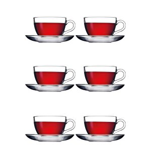 Basic 6lı Set Çay Kahve Büyük Fincan Bardak Takımı 238 Ml - 12 Parça - 6 Kişilik - 97948