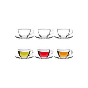 Basic 6lı Set Çay Kahve Büyük Fincan Bardak Takımı 238 Ml - 12 Parça - 6 Kişilik - 97948