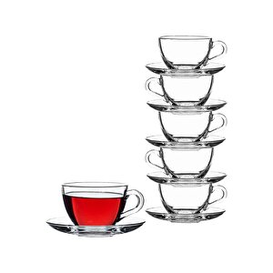 Basic 6lı Set Çay Kahve Büyük Fincan Bardak Takımı 238 Ml - 12 Parça - 6 Kişilik - 97948