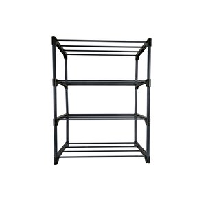 Asvera Teno Çok Amaçlı Raf - 4 Katlı Metal Ayakkabılık - Organizer - Kitaplık - Çiçeklik