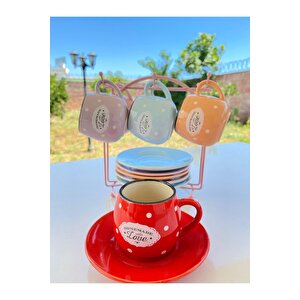 Kuupa 81009 6lı Standlı Kahve Seti