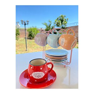Kuupa 81009 6lı Standlı Kahve Seti