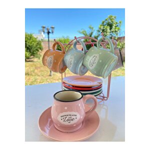 81008 6lı Standlı Kahve Seti