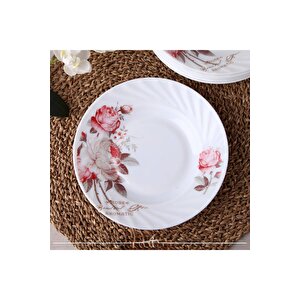 Opal Tatlı Tabak Rose Desen 17.6 Cm 6 Adet