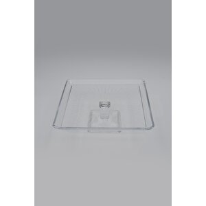 950007 Madlen Cam Ayaklı Servis Tabağı 24 Cm