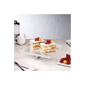 950007 Ayaklı Kare Servis Tabağı 24 Cm
