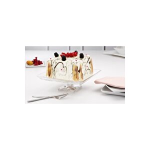 950007 Ayaklı Kare Servis Tabağı 24 Cm