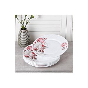 Opal Servis Tabak Rose Desen 25.3 Cm 6 Adet
