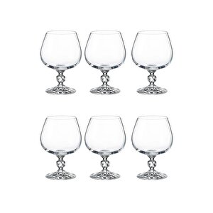 Collection Sterna Kristal 6'lı 250cc Kahve Yanı Su Bardağı/konyak Kadehi Seti