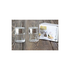 Basic Metal Kaplama Tuzluk 2li Set