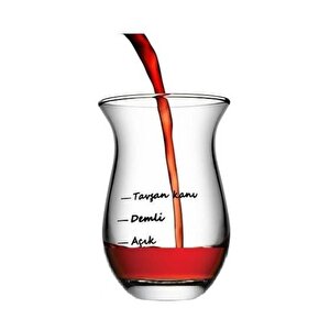 Çay Bardağı 6 Lı Çayımın Demi