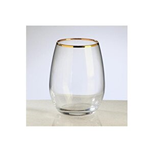 420725 Amber 6'lı Bardak-gold Detaylı/ 570 Ml
