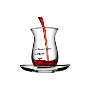 4 Lü Çayımın Demi Çay Seti Çay Bardağı Tavşan Kanı Fma306189