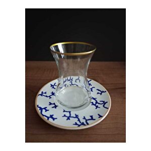Lüks 6 Lı Çay Takımı Desenli