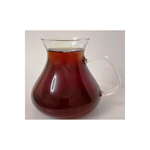 6'lı Ehli Keyf Borosilikat Cam Kulplu Çay Bardağı 220 Ml Bardak 16043