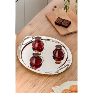 6'lı Ehli Keyf Borosilikat Cam Kulplu Çay Bardağı 220 Ml Bardak 16043