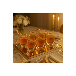 Kristal Su Bardak Altın Yaldızlı 360 Ml 6 Adet