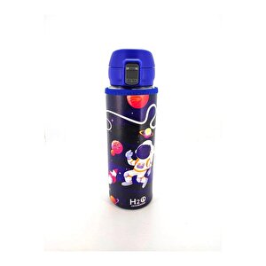 Deri Kılıflı Cam Matara - 500 Ml-h2o87152 Lacivert