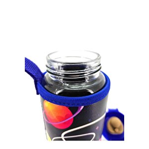 Deri Kılıflı Cam Matara - 500 Ml-h2o87152 Lacivert