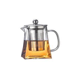 Süzgeçli Cam Demlik Isıya Dayanıklı 950 Ml