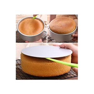 Kek Kalıbı Yuvarlak Şekil Alüminyum 1 Adet Ağız Çapı 16 Cm Yükseklik 7 Cm