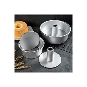 Kek Kalıbı Yuvarlak Şekil Alüminyum 1 Adet Ağız Çapı 22 Cm Yükseklik 8 Cm